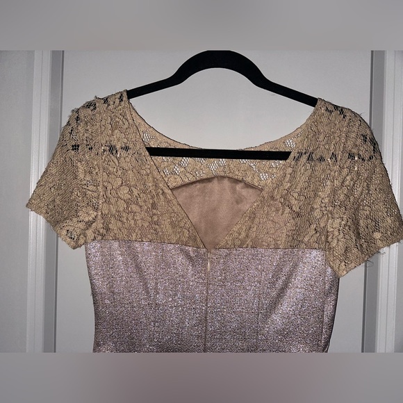 KAY UNGER MET JACQUARD COCKTAIL LACE EMBELLISHED DRESS // SIZE 2 - Picture 9 of 11